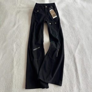 Street Style Multi-Pocket Denim Pants Men's Spring Autumn Winter Fashion Brand Slim Fit Flared Design Straight Leg Pants