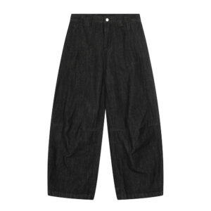 Retro Men's Jeans, Wide Leg, Drapey Knife Cut Pants, Trendy Brand, Loose Fit, Casual Men's Trousers