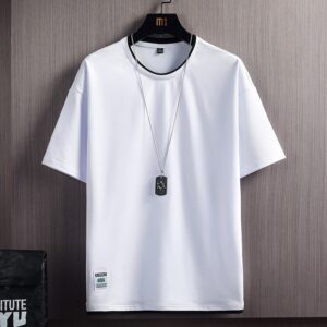 Summer Mens Casual T-Shirts New Male Solid Color Short Sleeve T Shirts Men Loose Tops Tees Harajuku Sportswear Tracksuit Clothes
