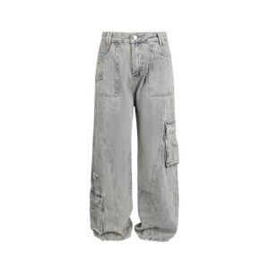 Heavyweight Patchwork Multi-Pocket Cargo Jeans